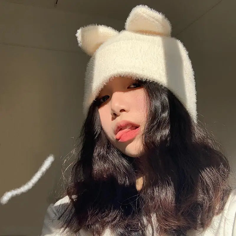 Cozy Bunny Beanie Cap