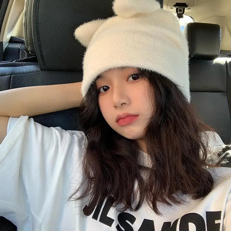 Cozy Bunny Beanie Cap