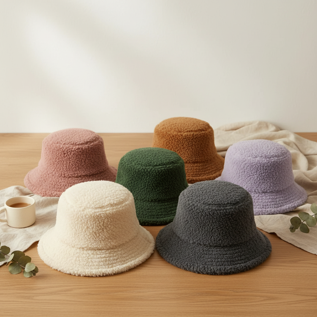 Furry Bucket Hat - Variety in stylish setting